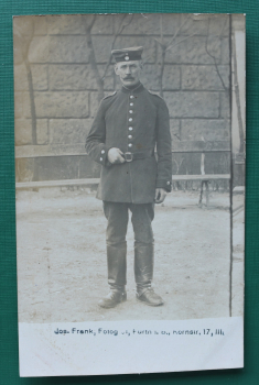 AK Fürth / 1914-1918 / Soldat Uniform / Fotograf Jos Frank Kornstrasse 17